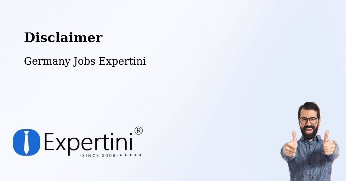 Disclaimer – Bischofswerda - Germany Jobs Expertini